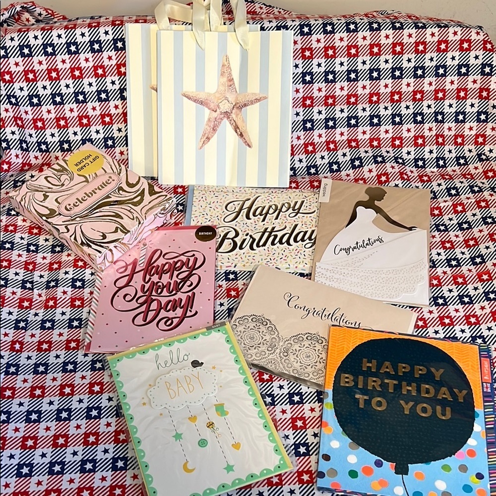 Collection of quality cards, and gift bags